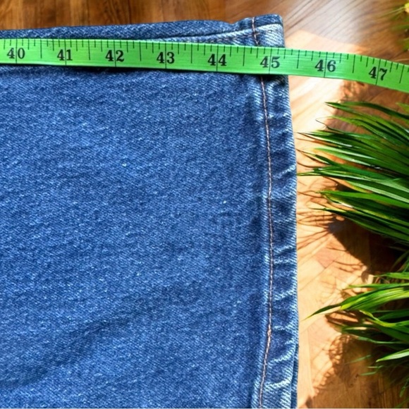VINTAGE WRANGLER Straight Leg Classic Denim Blue Jeans - 42x34 - Picture 10 of 14